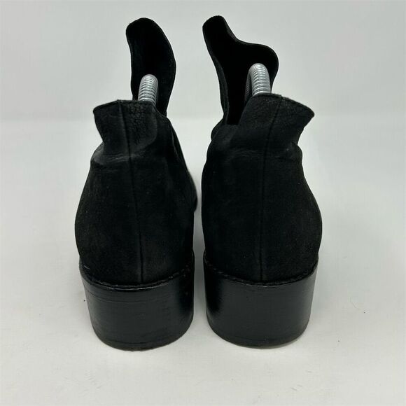 Eileen Fisher Women's Black Leaf Suede Pull On Booties Size 9.5 Classic Fall - Picture 7 of 12